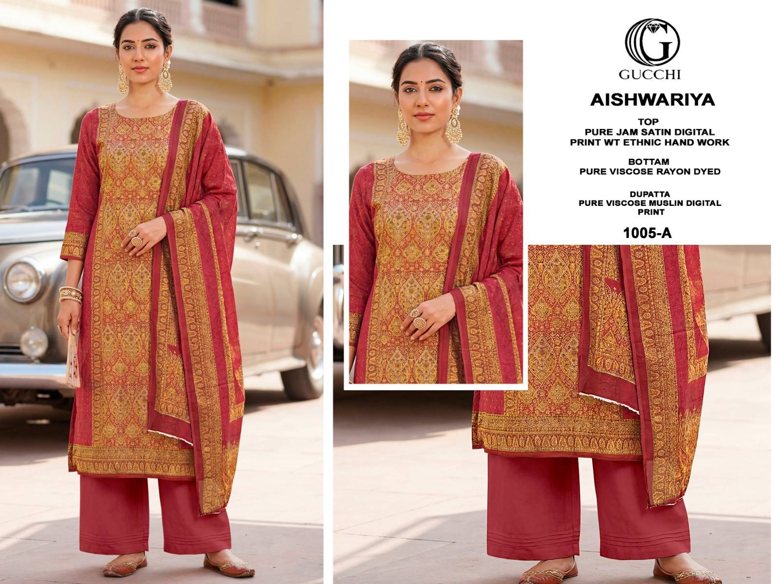 AISHWARIYA – 1005 by Fashid 1005A TO 1005E SERIES Stylish Beautiful Colourful Pure Jaam Satin Dresses At Wholesale Price